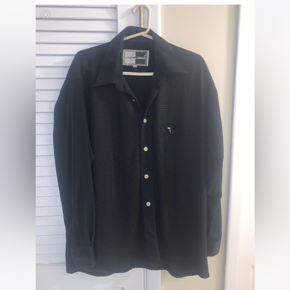 Mens Textured long sleeve shirt